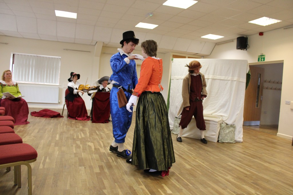 A man and woman dancing